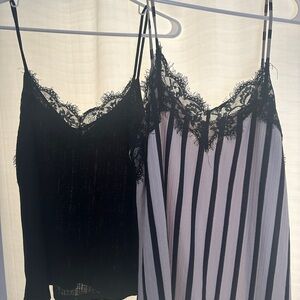 Zara Cream and Black Striped Top